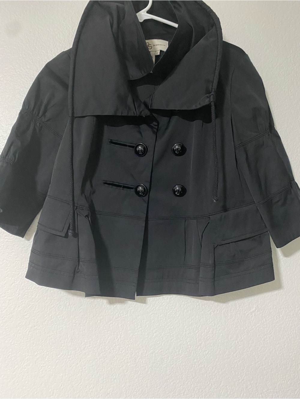 BCBG Black Double-Breasted Jacket